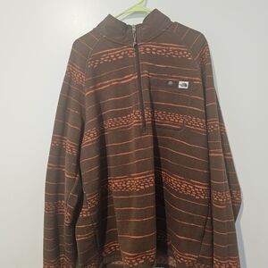 The North Face Men's Brown and Orange Sweater